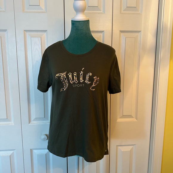 Juicy Couture juicy sport leopard print Tee-shirt - Picture 2 of 5